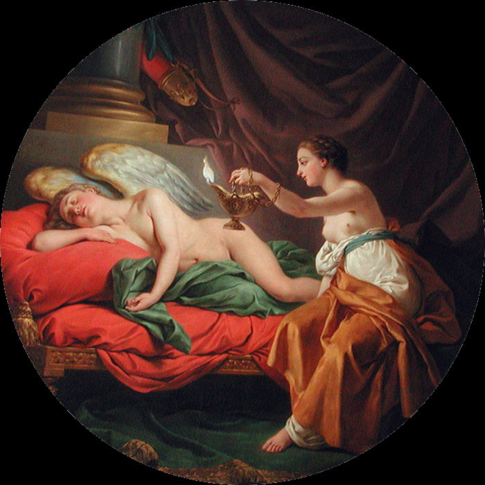Eros And Psyche by Louis Jean Francois Lagrenee